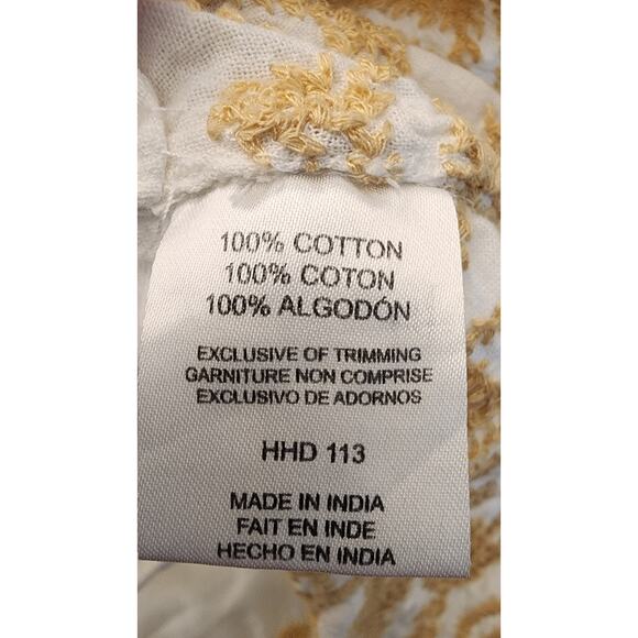 House of Harlow 1960 White Mini Dress Embroidered SZ Medium Summer - Picture 11 of 11